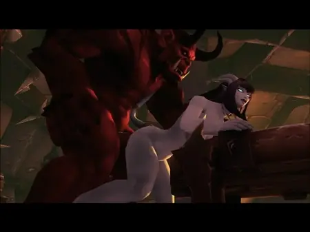 Porrtecknad parodi: Wild Orgies of Dark Heroes från en videospel Series Warcraft